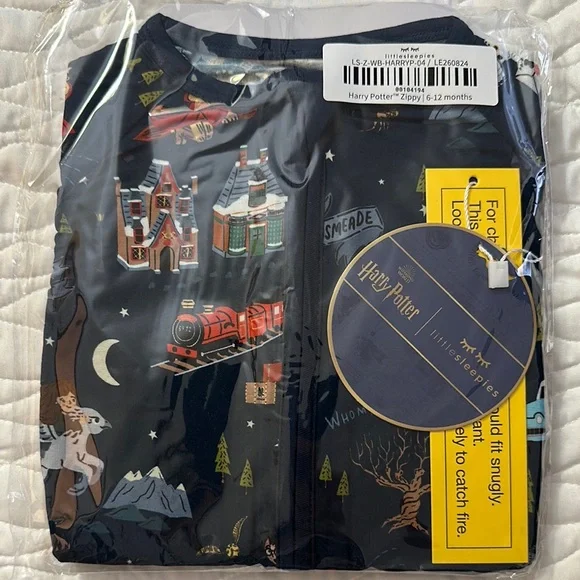 NIB Little Sleepies Harry Potter Evening at Hogwarts Zippy